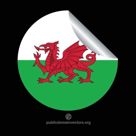 FLAG OF WALES STICKER 2.ai