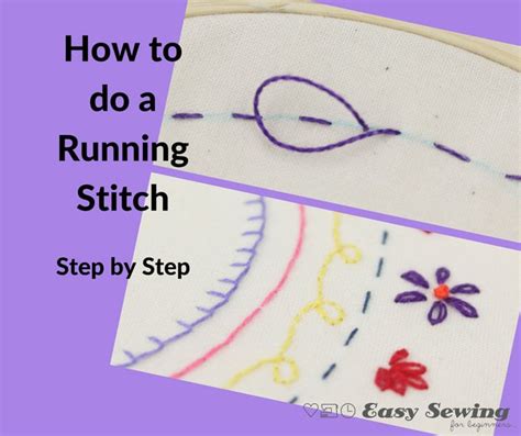 The Running Stitch for Hand Embroidery - Easy Sewing For Beginners