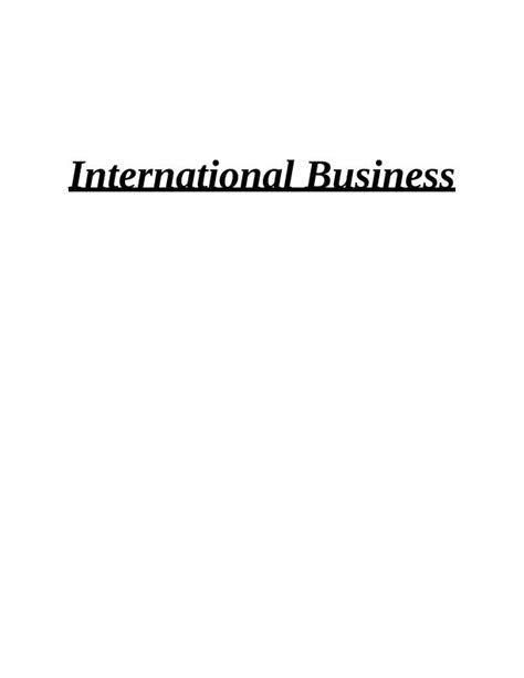 International Business: Managerial Work, Entry Barriers, Strategy ...