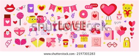 Love Stickers Valentine Diary Labels Sweet Stock Vector (Royalty Free) 2197301283 | Shutterstock