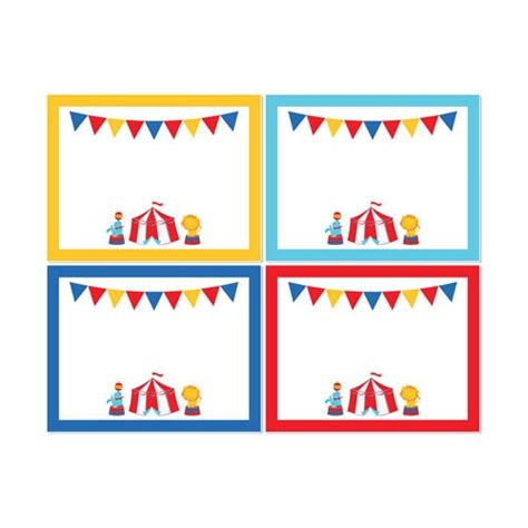 PRINTABLE Circus Party Fancy Labels - INSTANT DOWNLOAD by Daysigns by Day | Catch My Party