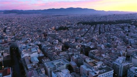 City Center Athens 4k Skyline Aerial Stock Footage Video (100% Royalty ...