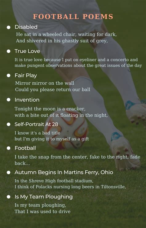 Football Poems For Kids