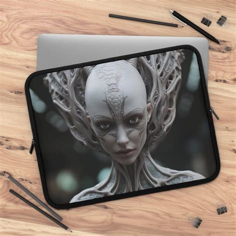 White Alien Laptop Sleeve Art Created by Artificial - Etsy