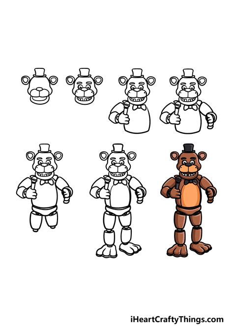 Freddy Fazbear Easy Drawing