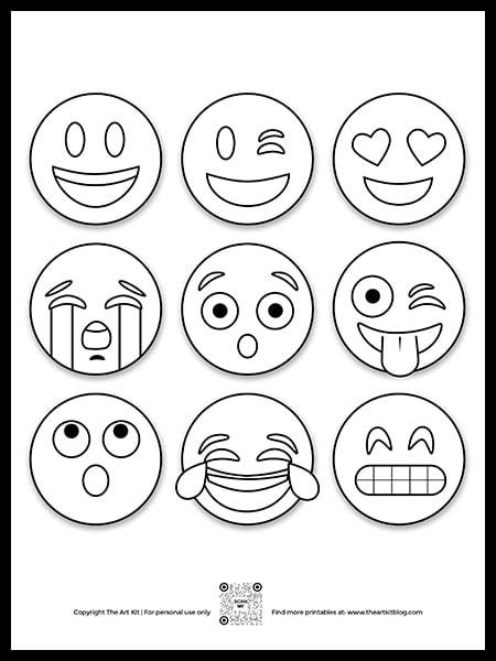 Emoji Coloring Pages Free Printable Emoji Coloring Pages Coloring ...