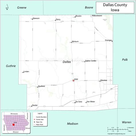 Map of Dallas County, Iowa - Where is Located, Cities, Population ...