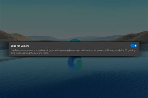 What is Edge for Gamers option and what can you do with it?