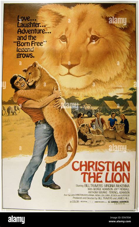 CHRISTIAN THE LION, Bill Travers, 1971 Stock Photo: 72381644 - Alamy