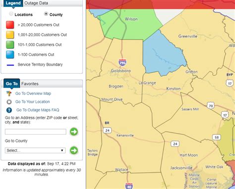 Duke Energy Progress Power Outage Map – Map Vector