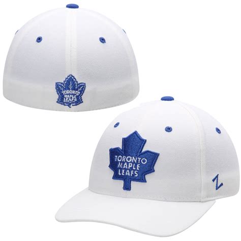 Zephyr Toronto Maple Leafs White Crosscheck Fitted Hat