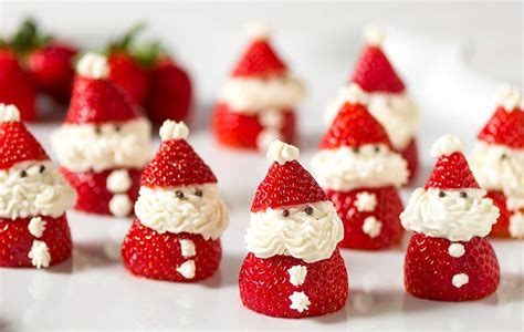 santa strawberry whipped cream