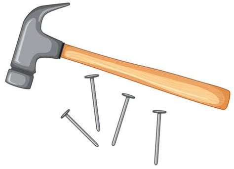 Hammer And Nail Cartoon Illustrations, Royalty-Free Vector Graphics ...