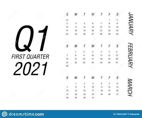 1St Quarter Of 2021 | Month Calendar Printable