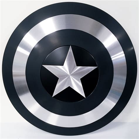 Black Captain America Shield - Metal Prop Replica