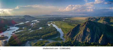 Panorama Dron River Abakan Siberia Stock Photo 1138816841 | Shutterstock