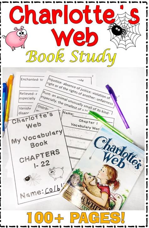 Charlotte's Web Book Study Chapter by Chapter and More | Book study ...