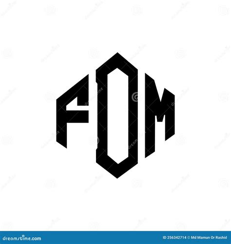 FDM Letter Logo Design With Polygon Shape. FDM Polygon And Cube Shape ...