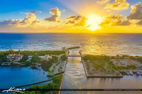 Boynton Beach Sunrise Aerial Photo Palm Beach County | Royal Stock Photo