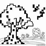 14 Coloring Pages In Pixel Art  Free For Kids sketch template