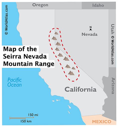 Us Map Sierra Nevada Mountains - Anetta Mathilda