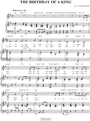 "The Birthday of a King" Sheet Music - 21 Arrangements Available Instantly - Musicnotes