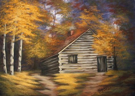 Cabin In The Woods | Cabin, Woods and Paintings