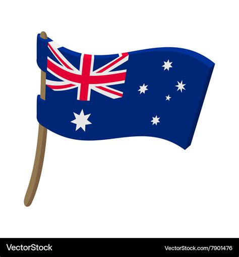 Flag of australia icon cartoon style Royalty Free Vector