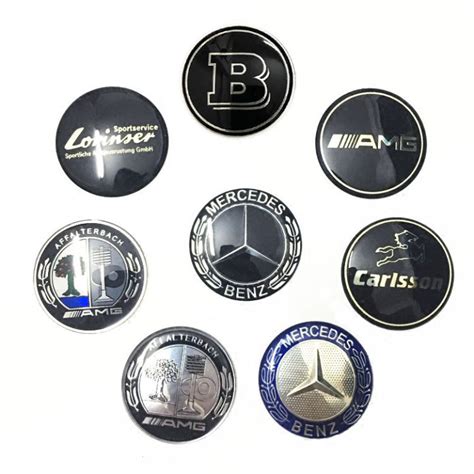 52mm Steering wheel logo sticker for Mercedes Benz AMG apple tree BRABUS Lorinser Carlsson ...