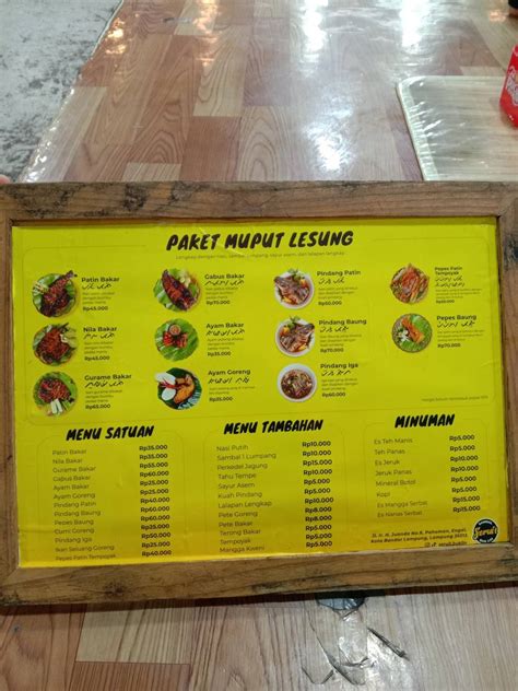 Menu at Sambal Seruit Buk Lin Pahoman restaurant, Bandar Lampung