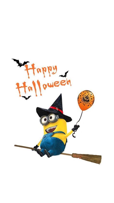 Wallpaper iPhone/happy Halloween /cute minions ⚪️ | Minions funny, Funny minion quotes, Minions ...