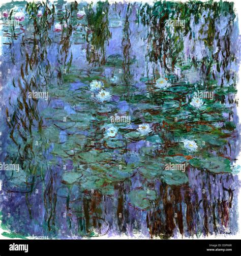 Claude Monet, Blue Water Lilies 1916 – 1919 Oil on canvas. Musée d ...