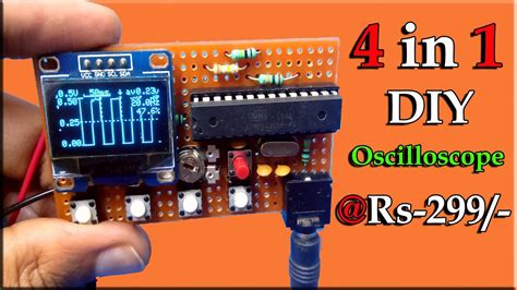 Oscilloscope DIY 4 in 1 | How To Make Arduino Oled Display Oscilloscope ...