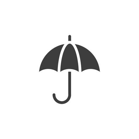 Vector sign of the umbrella symbol is isolated on a white background ...