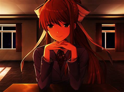 Monika Wallpaper - Doki Doki Literature Club (DDLC) Wallpaper (41441661) - Fanpop