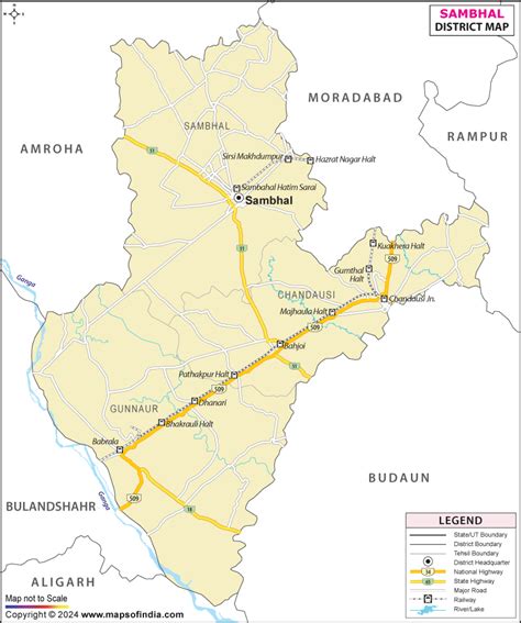 Sambhal District Map