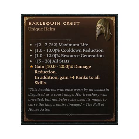 Buy Harlequin Crest Uber Unique – Diablo 4 Service | KBoosting