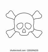 Coloring Page Skull Crossbones Kids Stock Vector Royalty Free  sketch template