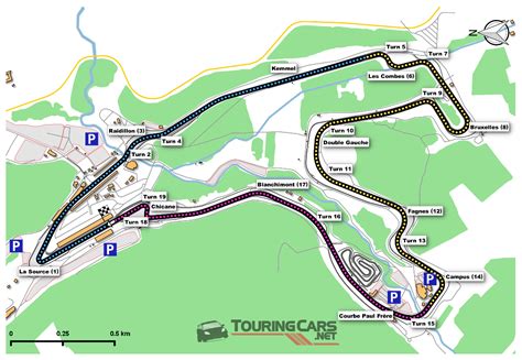 Spa-Francorchamps map » TouringCars.Net