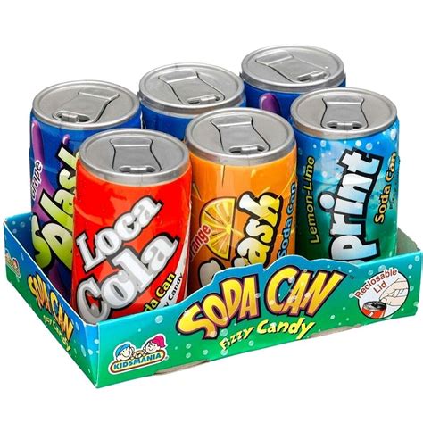 Kidsmania Soda Can Fizzy Candy (6 pack) | Soda can, Kids memories, Soda