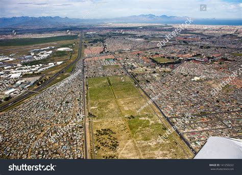 Aerial View Of Informal Settlements Of The Cape Flats, Cape Town, South Africa Stock Photo ...