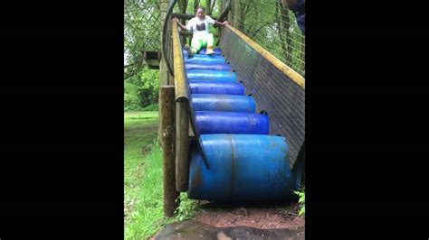 Bouncy Barrel slide. Ashcombe adventure centre - YouTube