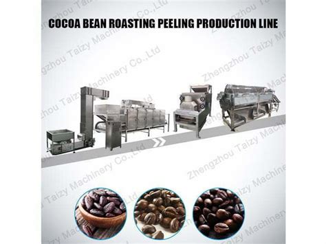 Cocoa Bean Roasting Peeling Grading Processing Line