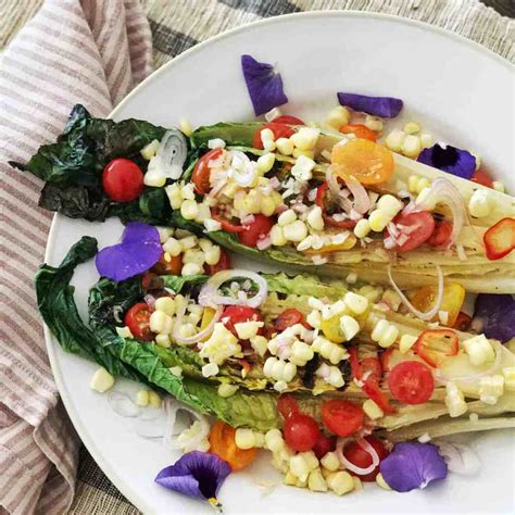 Grilled Romaine Heart Summer Salad - Cooking With Coit