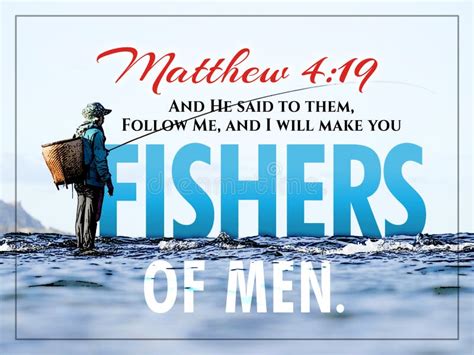 Fishers of Men Matthew Verse Stock Illustration - Illustration of faith, bible: 253586006