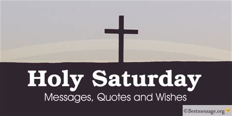 Holy Saturday messages