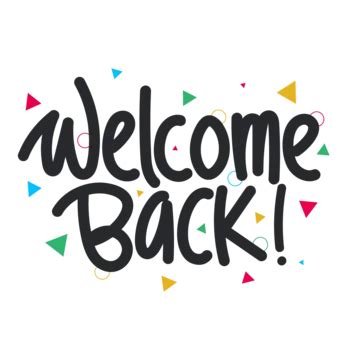 Welcome Back Handwritten Text Vector, Welcome, Back, Welcome Back PNG and Vector with ...