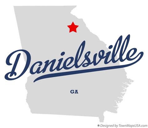 Map of Danielsville, GA, Georgia