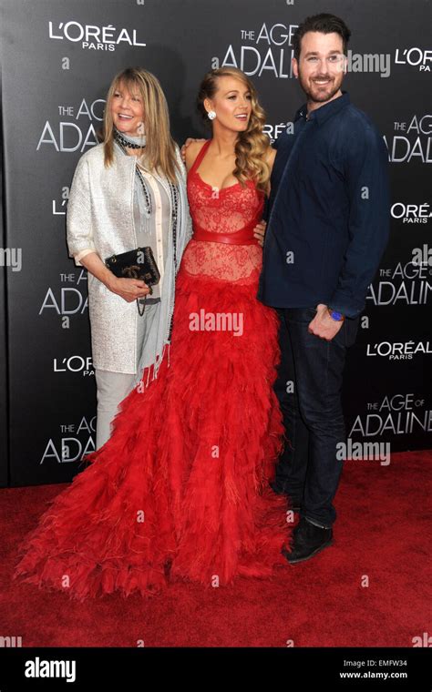 Blake Lively with her mother Elaine Lively and brother Eric Lively ...