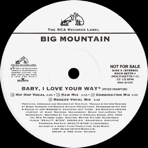 Big Mountain Baby i love your way (Vinyl Records, LP, CD) on CDandLP